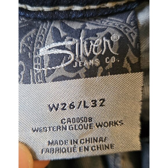 Silver Jeans Berkley Straight Women's Size 26/32 Blue Stretch - Picture 6 of 14